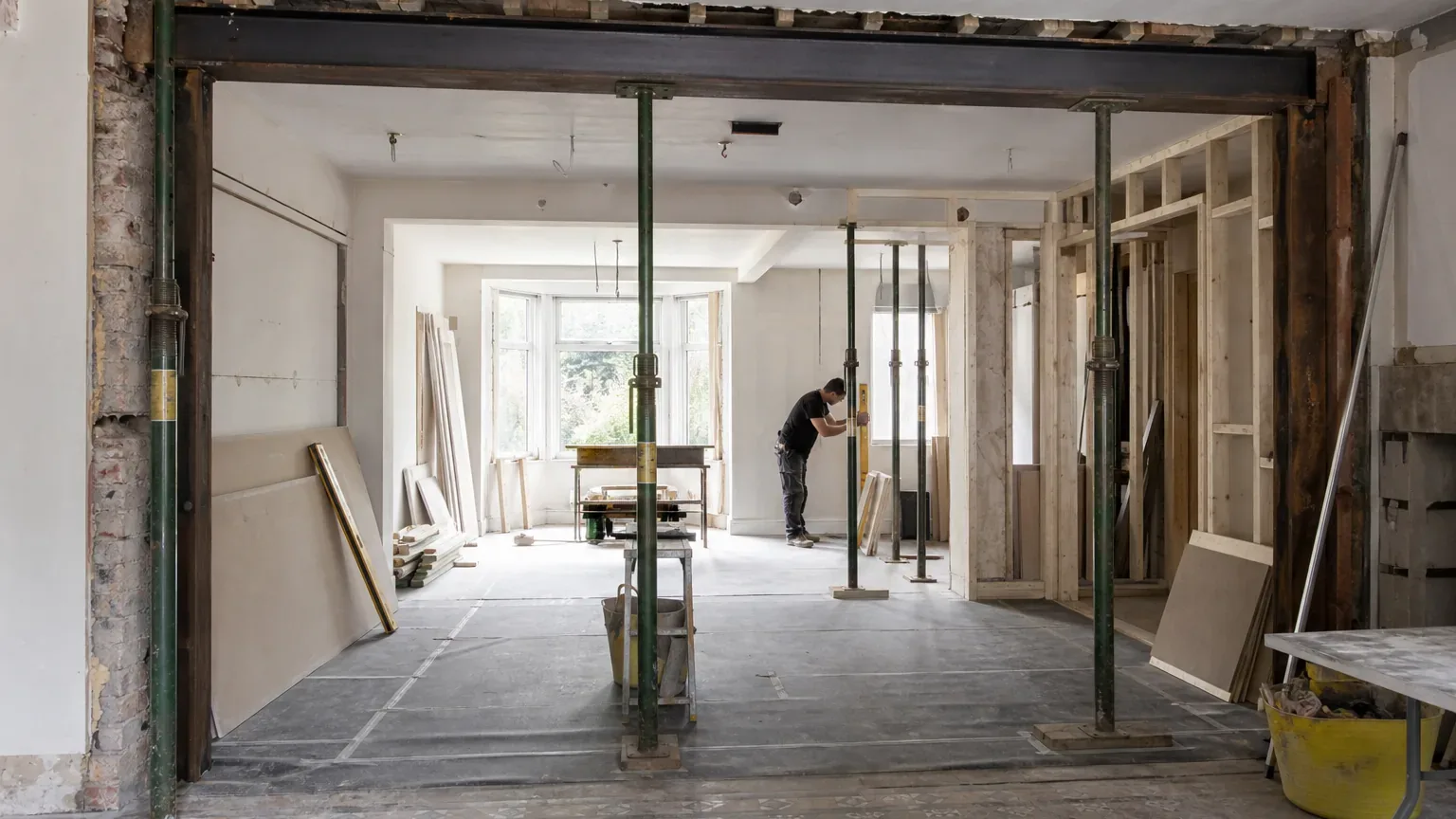 Illustrative AI-generated house renovations project image for a builder website demonstration